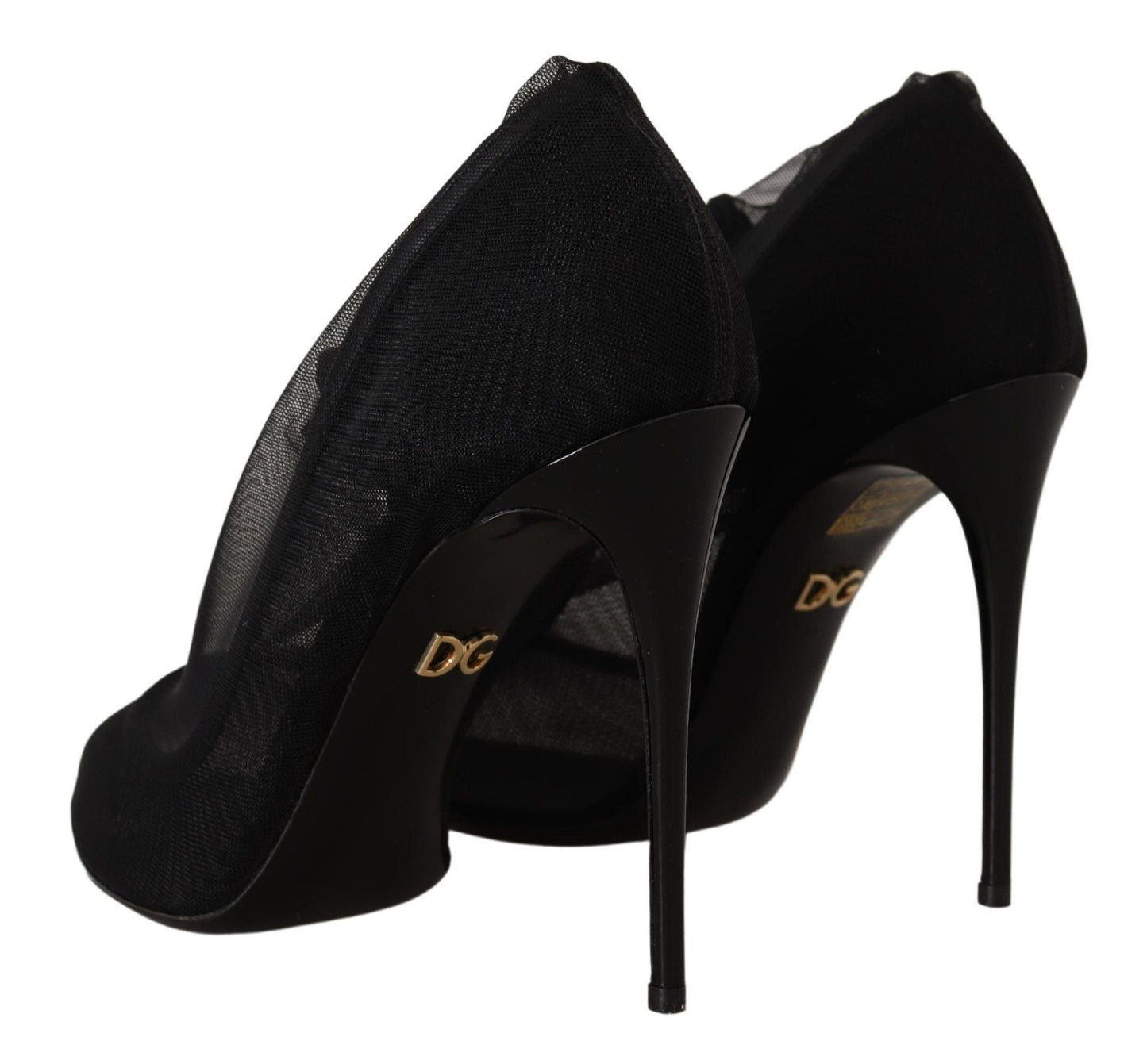 Dolce & Gabbana Elegant Black Stretch Socks Boots - Sandy Store ByNet