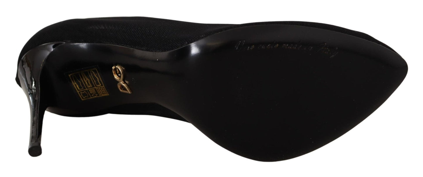 Dolce & Gabbana Elegant Black Stretch Socks Boots - Sandy Store ByNet