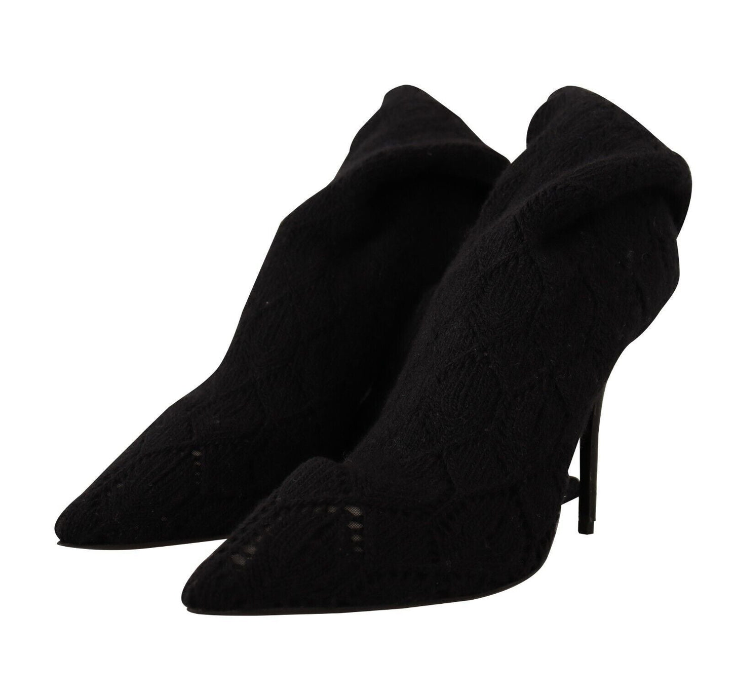 Dolce & Gabbana Elegant Black Stretch Socks Boots - Sandy Store ByNet