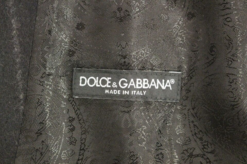 Dolce & Gabbana Elegant Black Striped Single Breasted Dress Vest - Sandy Store ByNet