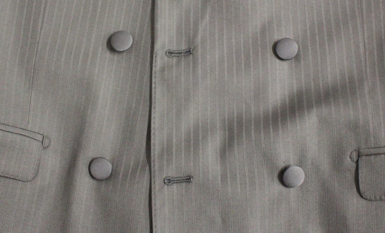 Dolce & Gabbana Elegant Black Striped Wool - Silk Blend Suit - Sandy Store ByNet