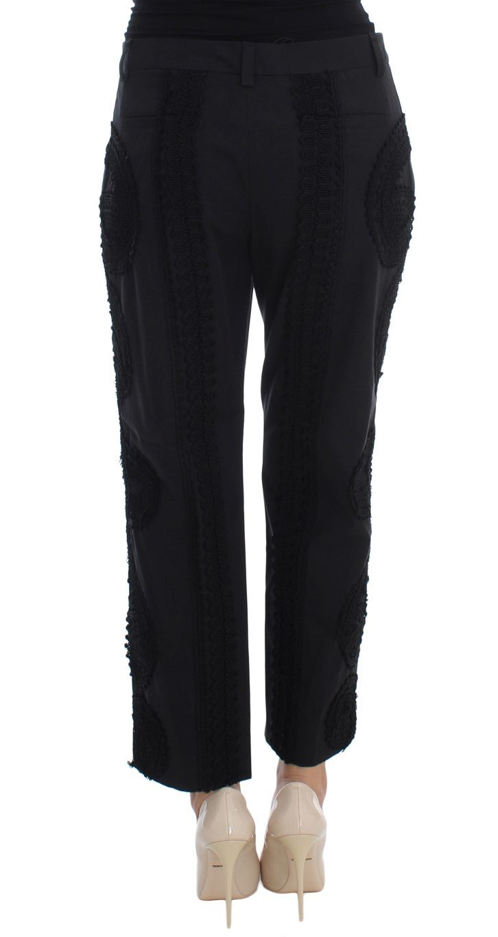 Dolce & Gabbana Elegant Black Torero Capri Pants - Sandy Store ByNet