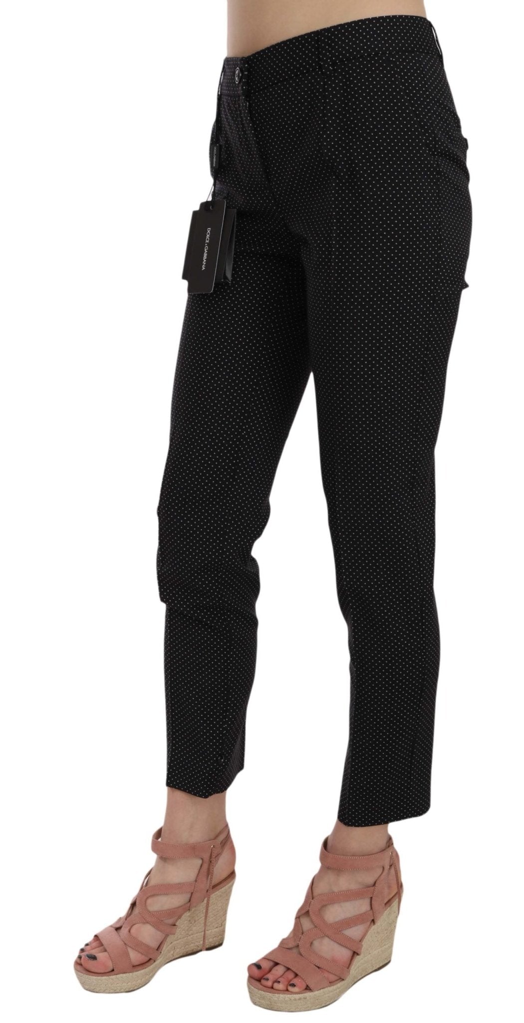 Dolce & Gabbana Elegant Black Virgin Wool Trousers - Sandy Store ByNet