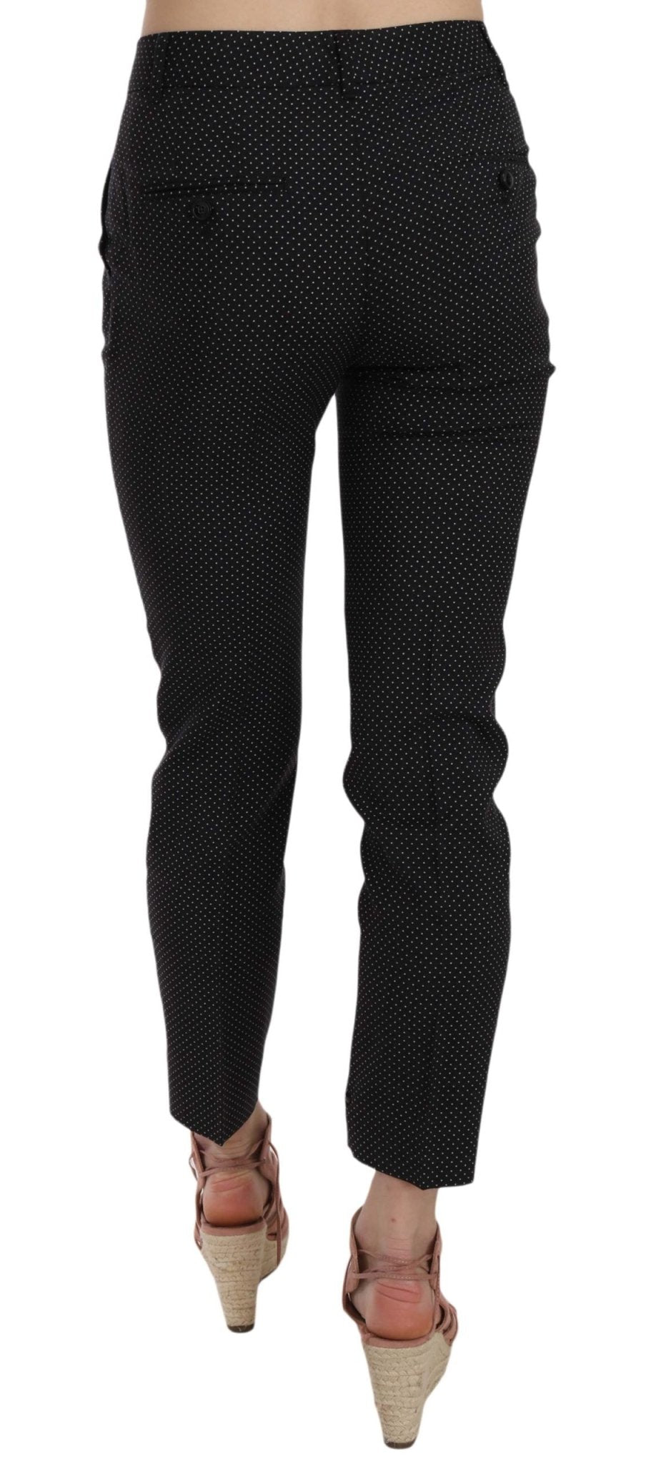 Dolce & Gabbana Elegant Black Virgin Wool Trousers - Sandy Store ByNet