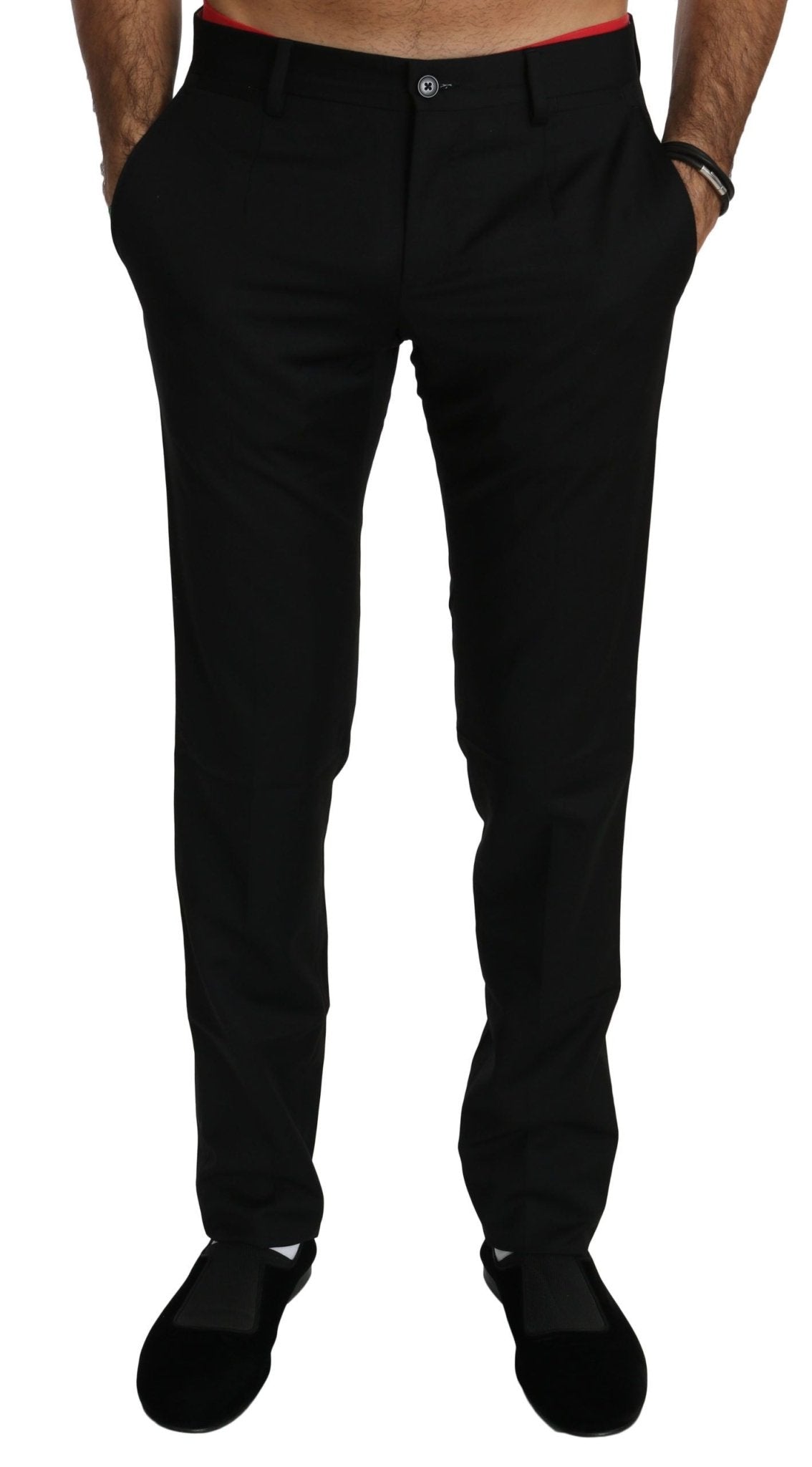 Dolce & Gabbana Elegant Black Wool Dress Pants - Sandy Store ByNet