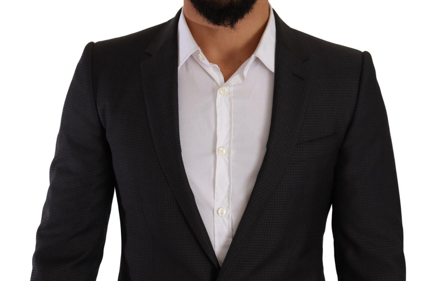 Dolce & Gabbana Elegant Black Wool Martini Suit - Sandy Store ByNet