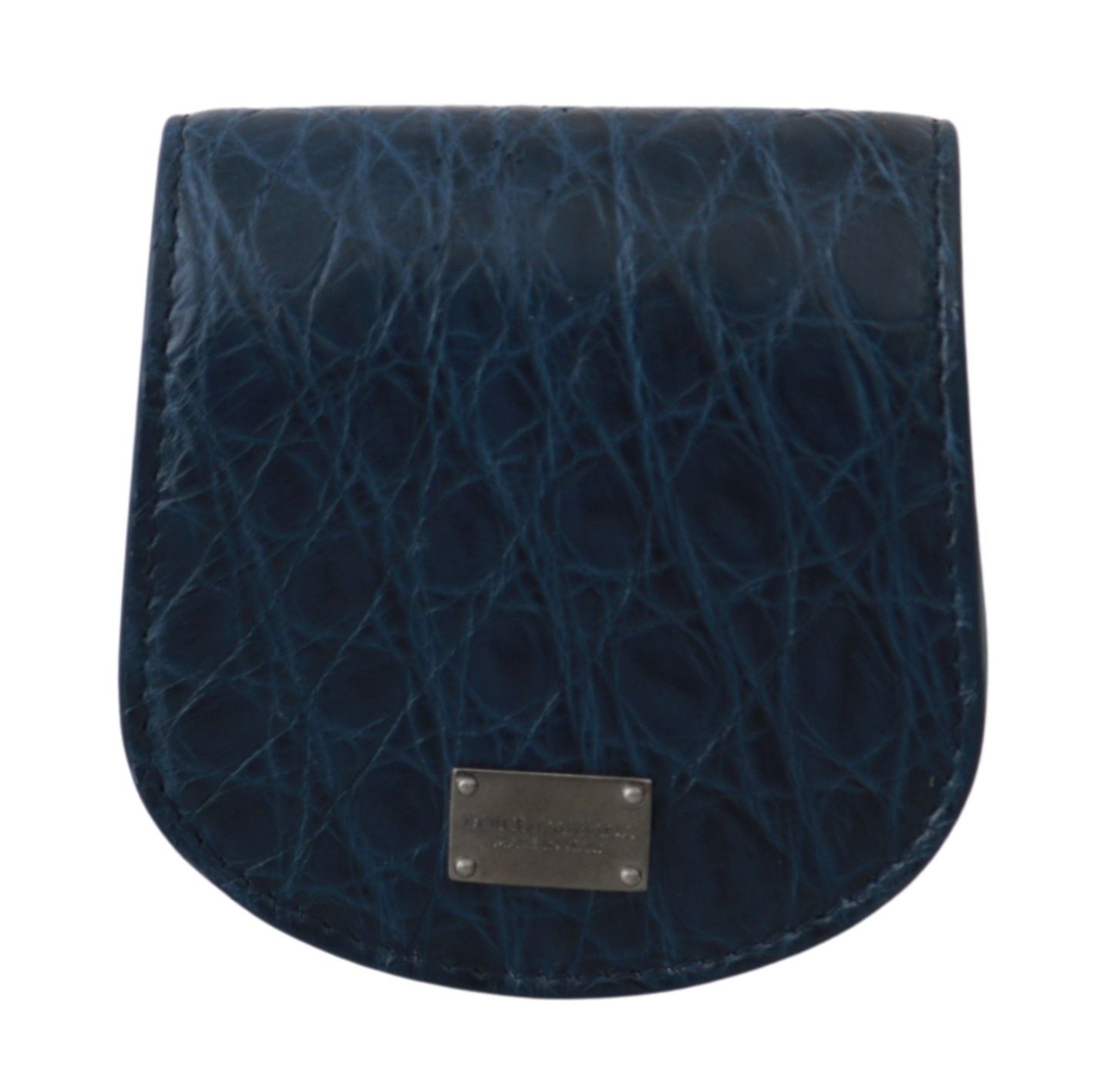 Dolce & Gabbana Elegant Blue Caimano Leather Condom Case Wallet - Sandy Store ByNet