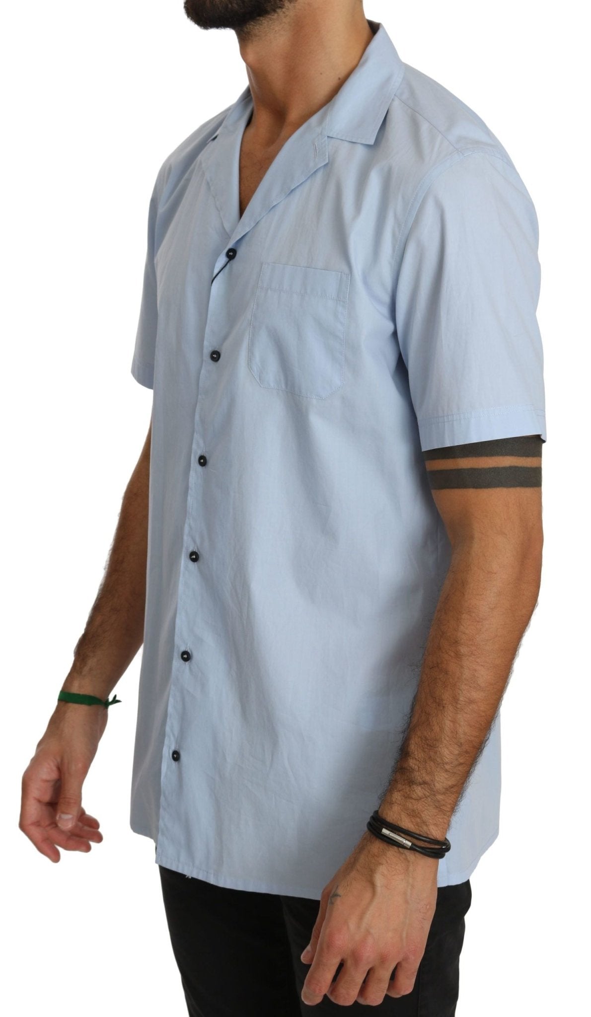 Dolce & Gabbana Elegant Blue Cotton Casual Shirt - Sandy Store ByNet