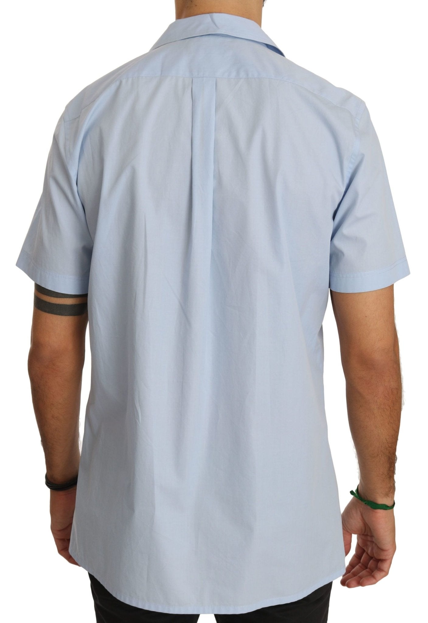 Dolce & Gabbana Elegant Blue Cotton Casual Shirt - Sandy Store ByNet
