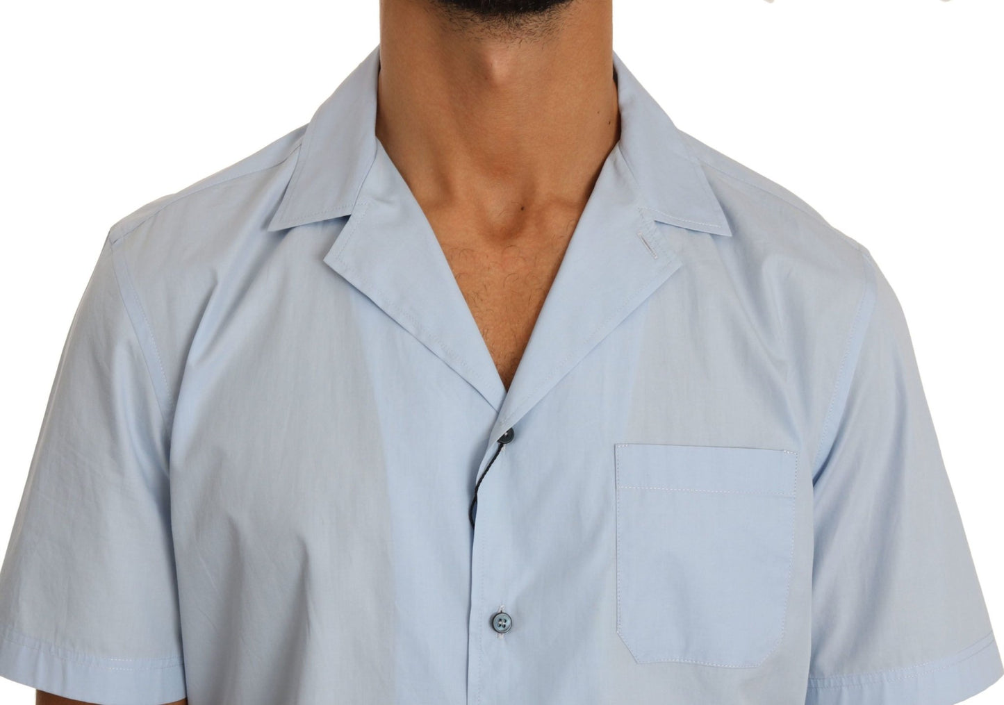 Dolce & Gabbana Elegant Blue Cotton Casual Shirt - Sandy Store ByNet