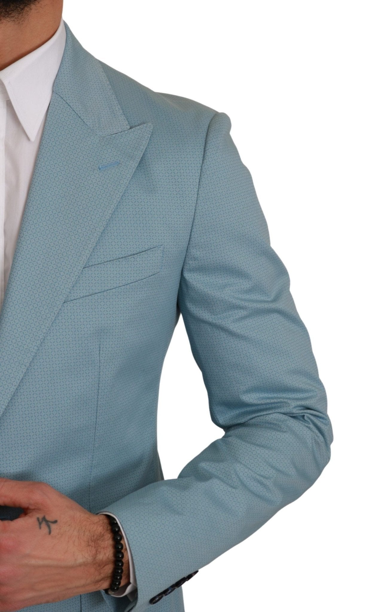 Dolce & Gabbana Elegant Blue Fantasy Pattern Blazer - Sandy Store ByNet