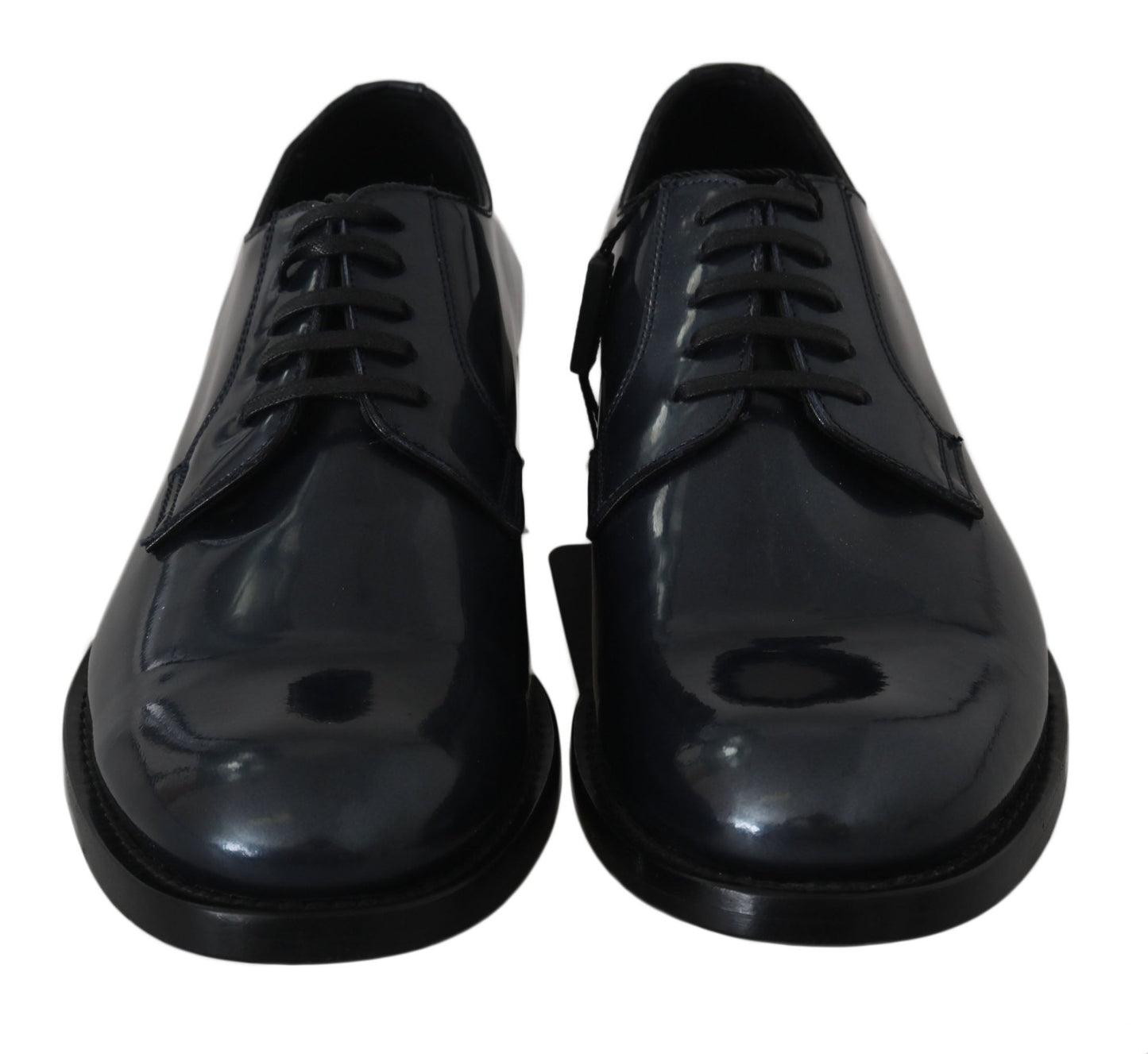 Dolce & Gabbana Elegant Blue Leather Derby Dress Shoes - Sandy Store ByNet