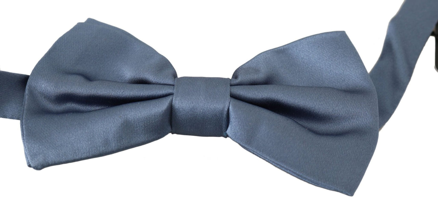 Dolce & Gabbana Elegant Blue Silk Bow Tie - Sandy Store ByNet