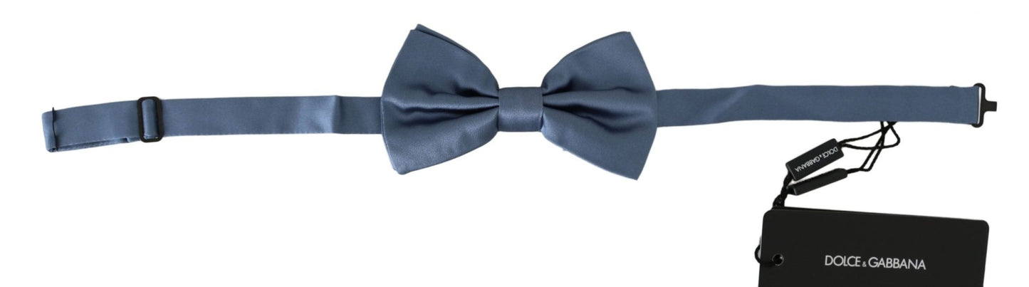 Dolce & Gabbana Elegant Blue Silk Bow Tie - Sandy Store ByNet