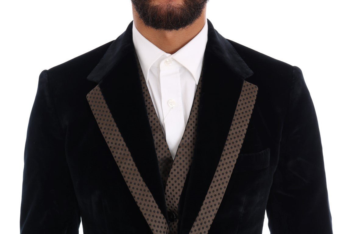 Dolce & Gabbana Elegant Blue Three - Piece Slim Fit Suit - Sandy Store ByNet