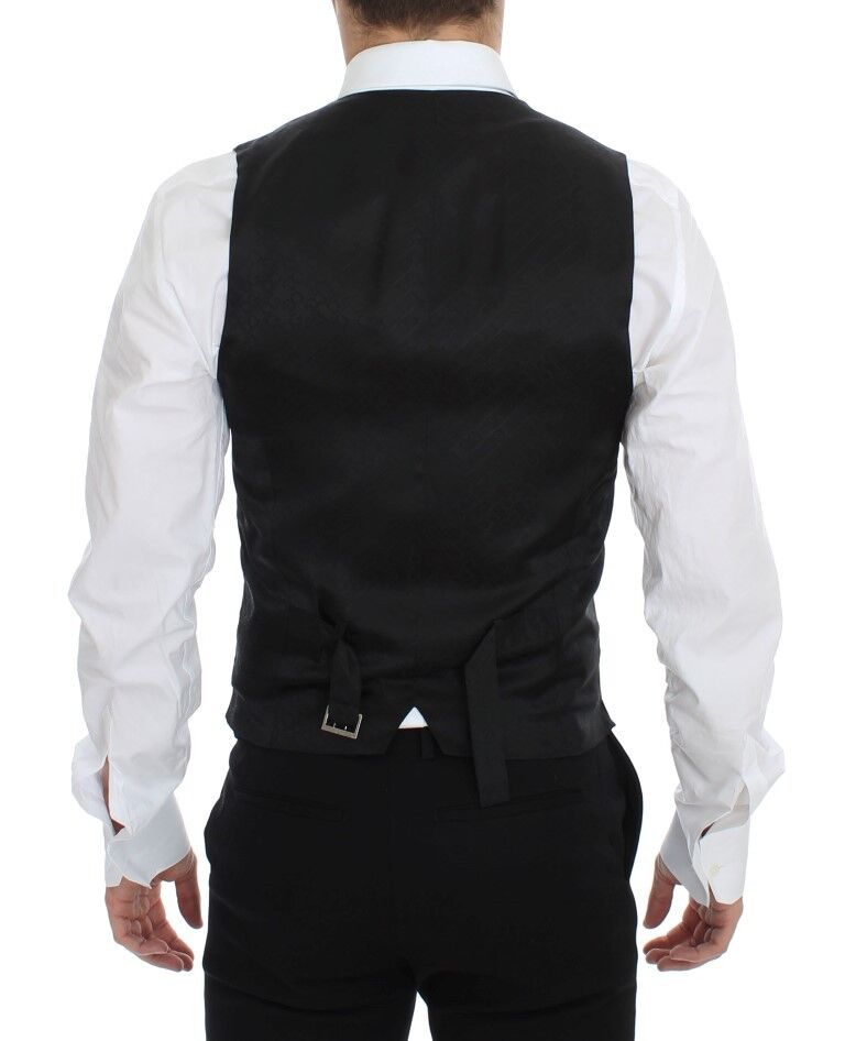 Dolce & Gabbana Elegant Blue Wool Dress Vest - Sandy Store ByNet
