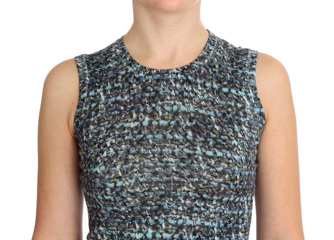 Dolce & Gabbana Elegant Blue Wool Vest Pullover Top - Sandy Store ByNet