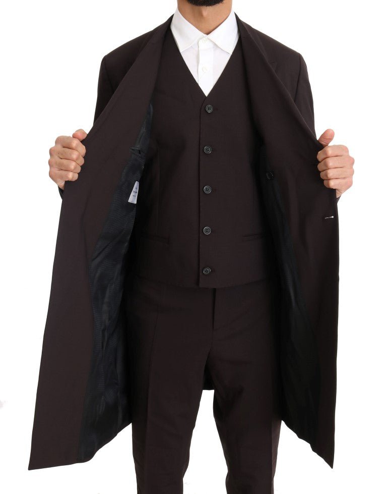 Dolce & Gabbana Elegant Bordeaux Double Breasted Suit - Sandy Store ByNet