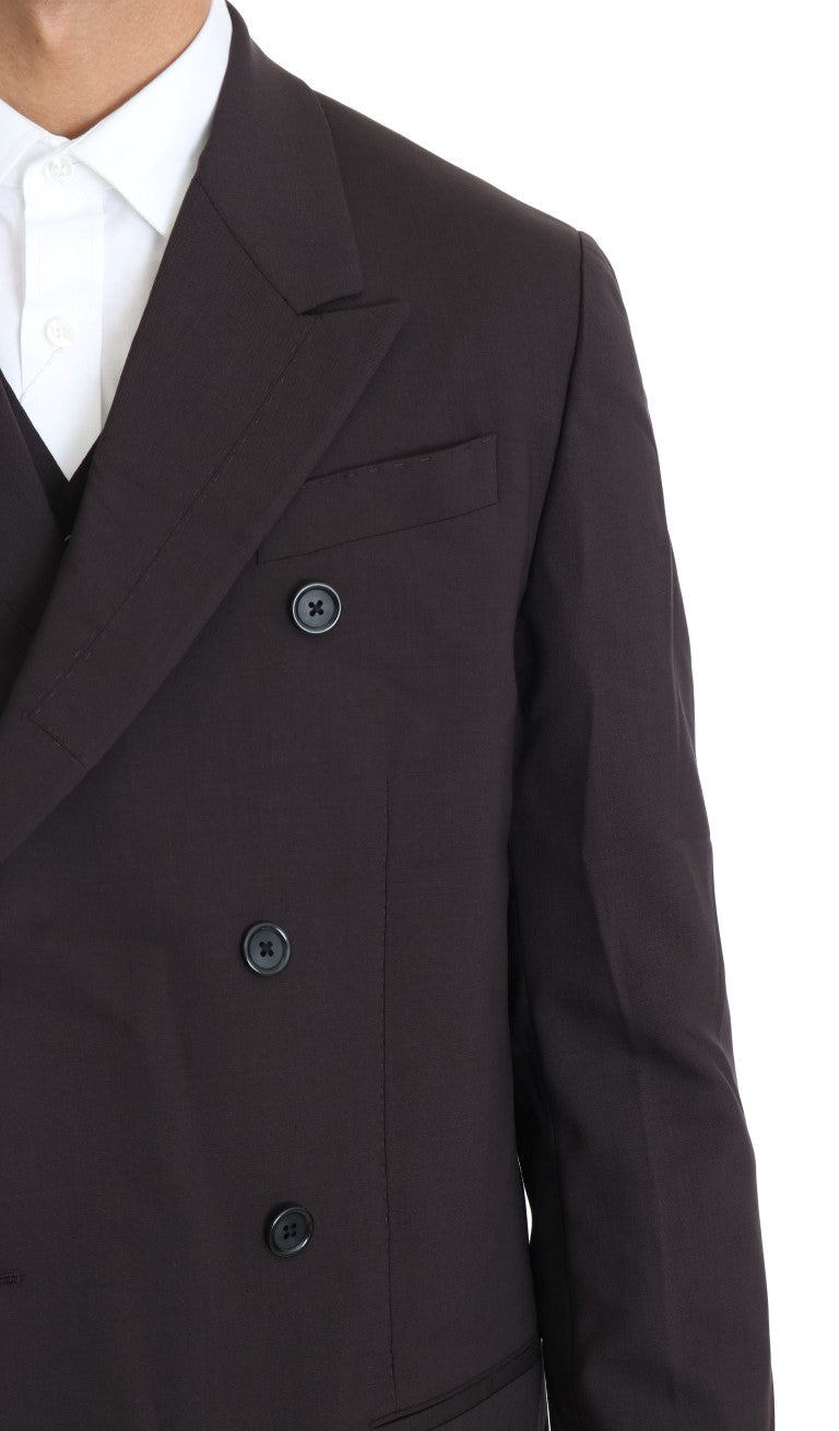 Dolce & Gabbana Elegant Bordeaux Double Breasted Suit - Sandy Store ByNet