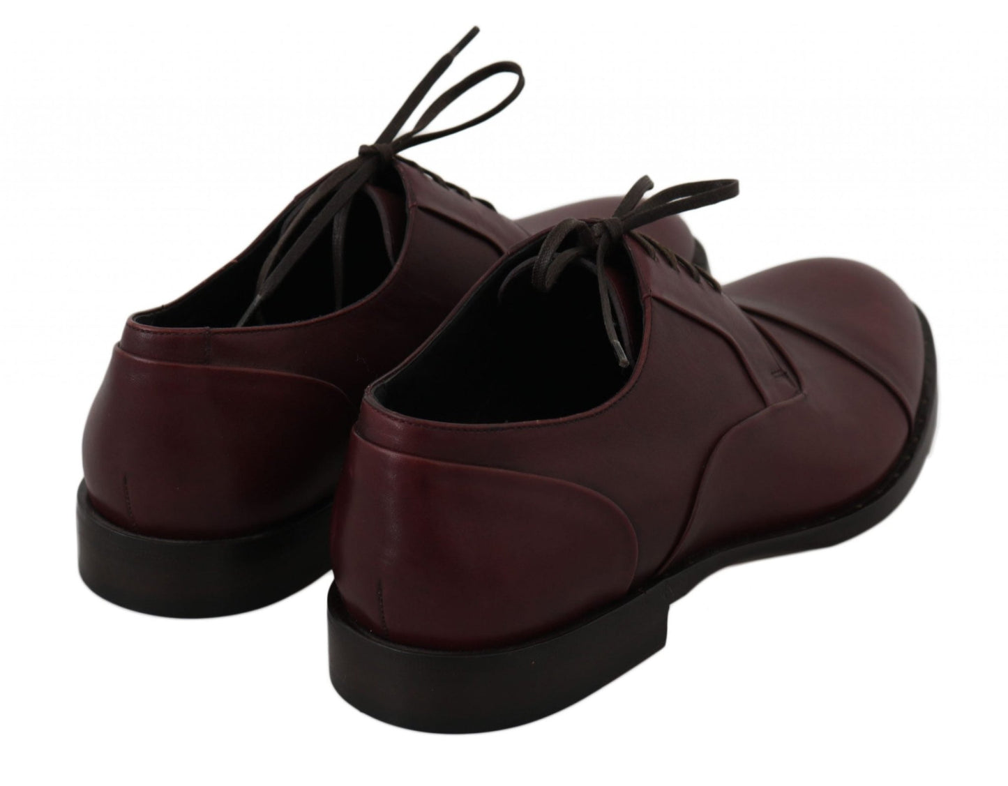 Dolce & Gabbana Elegant Bordeaux Leather Dress Shoes - Sandy Store ByNet