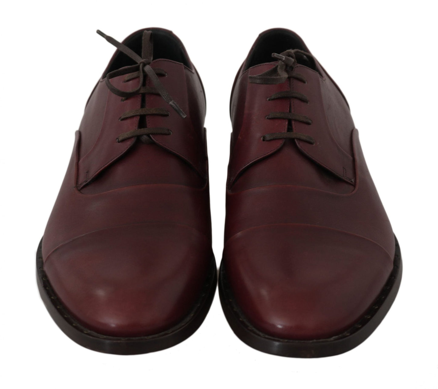 Dolce & Gabbana Elegant Bordeaux Leather Dress Shoes - Sandy Store ByNet