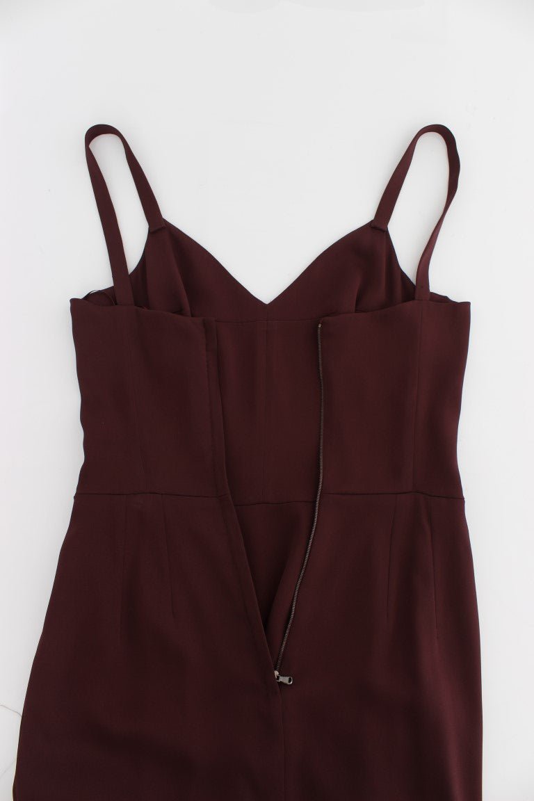 Dolce & Gabbana Elegant Bordeaux Sheath Dress - Sandy Store ByNet
