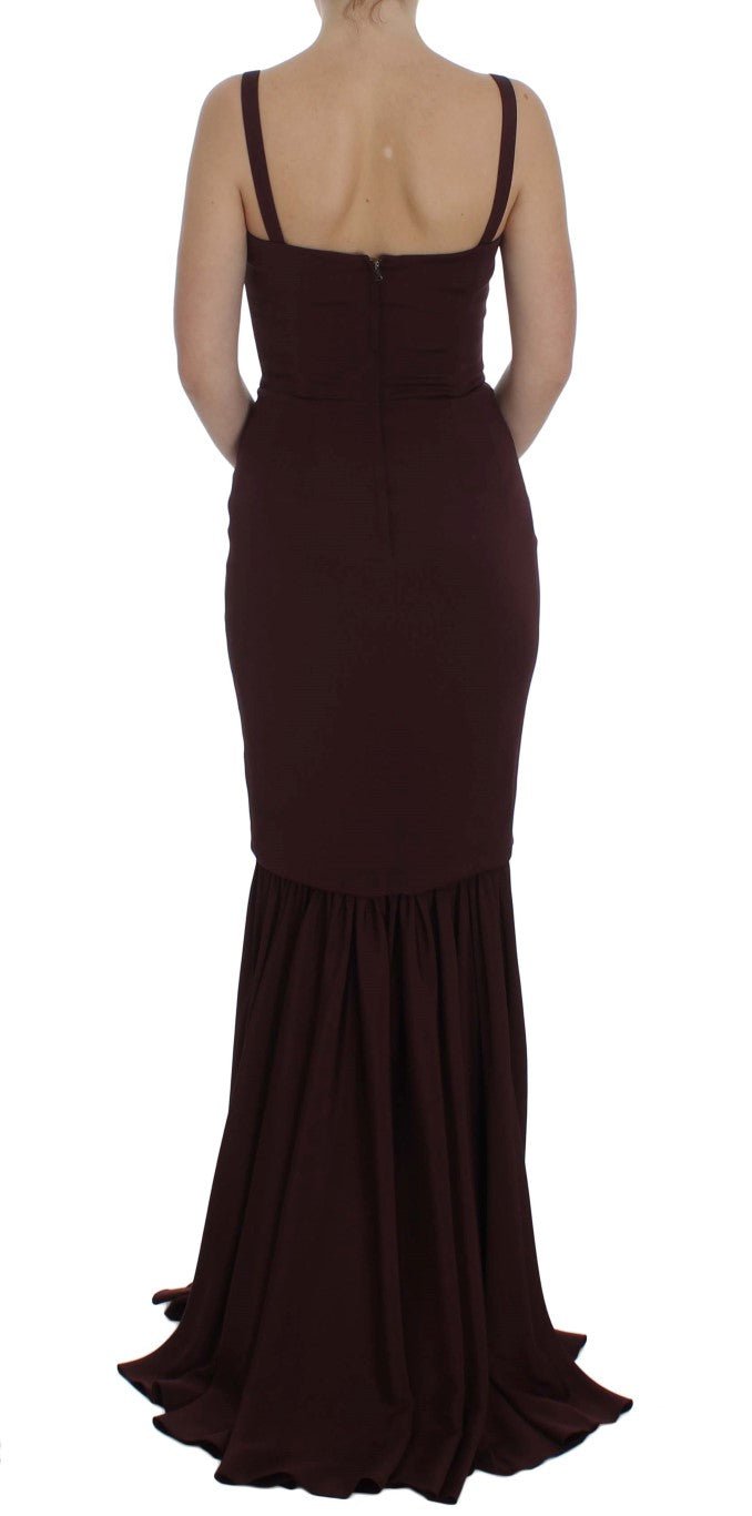 Dolce & Gabbana Elegant Bordeaux Sheath Dress - Sandy Store ByNet