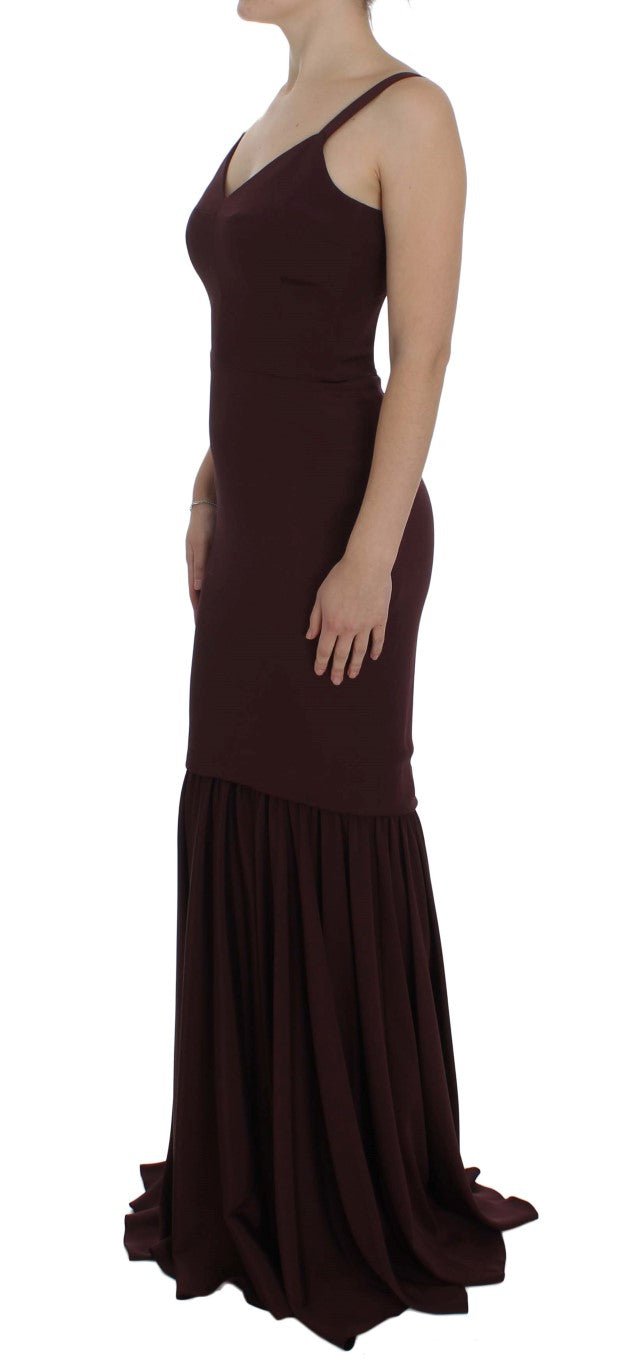 Dolce & Gabbana Elegant Bordeaux Sheath Dress - Sandy Store ByNet