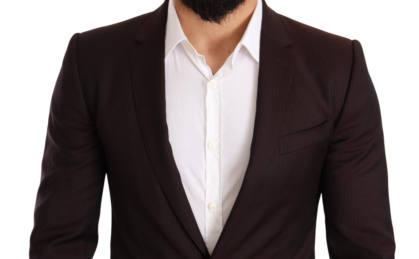 Dolce & Gabbana Elegant Bordeaux Striped Martini Suit - Sandy Store ByNet