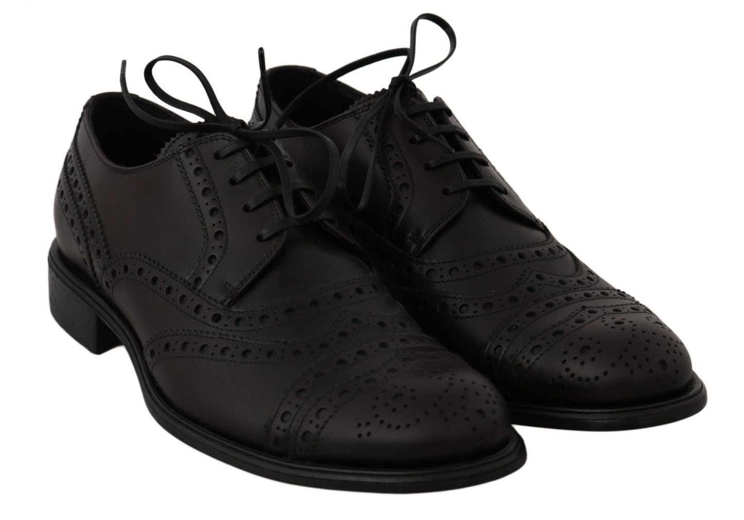 Dolce & Gabbana Elegant Bordeaux Wingtip Derby Dress Shoes - Sandy Store ByNet