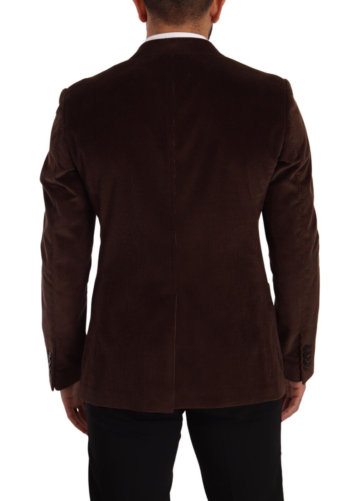 Dolce & Gabbana Elegant Brown Corduroy Slim Fit Blazer - Sandy Store ByNet