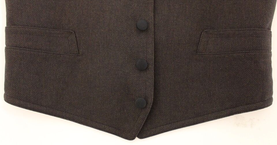 Dolce & Gabbana Elegant Brown Cotton Blend Dress Vest - Sandy Store ByNet