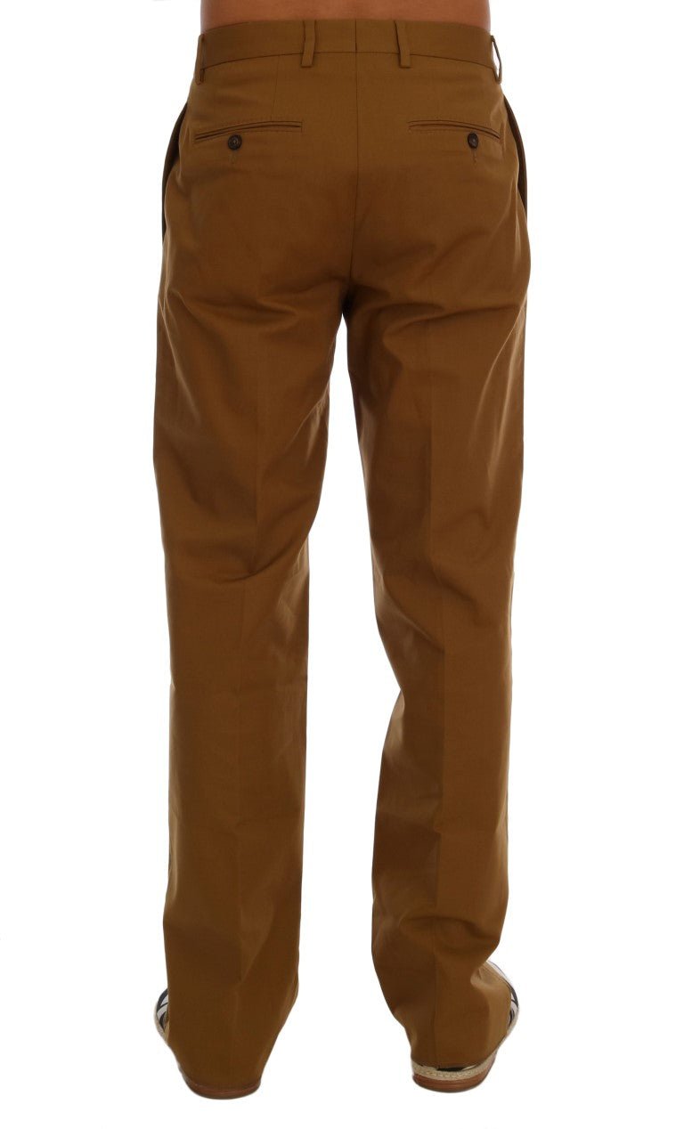 Dolce & Gabbana Elegant Brown Formal Trousers for Men - Sandy Store ByNet