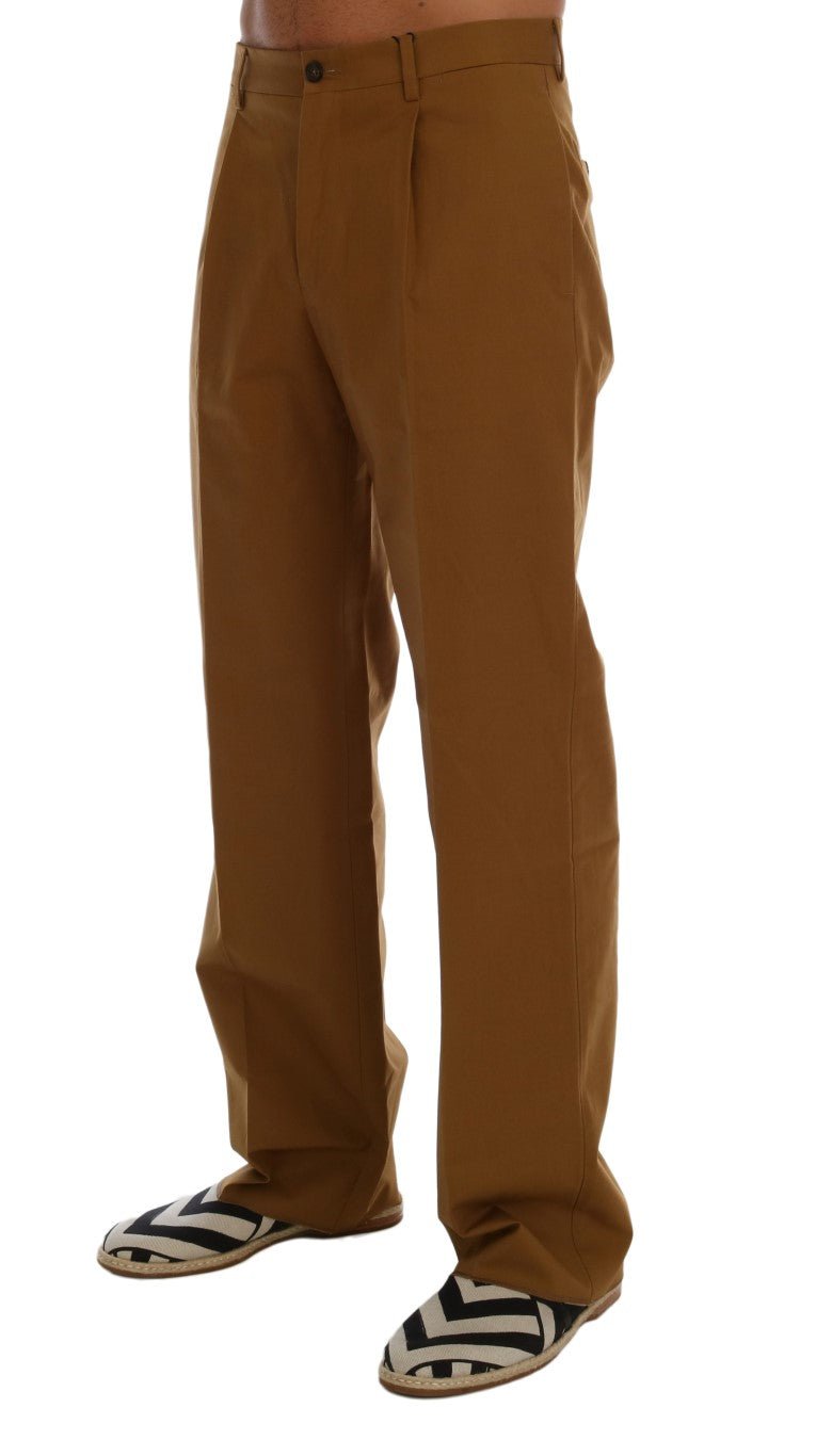 Dolce & Gabbana Elegant Brown Formal Trousers for Men - Sandy Store ByNet