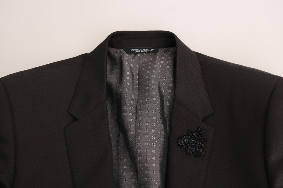 Dolce & Gabbana Elegant Brown Jacquard Martini Suit - Sandy Store ByNet