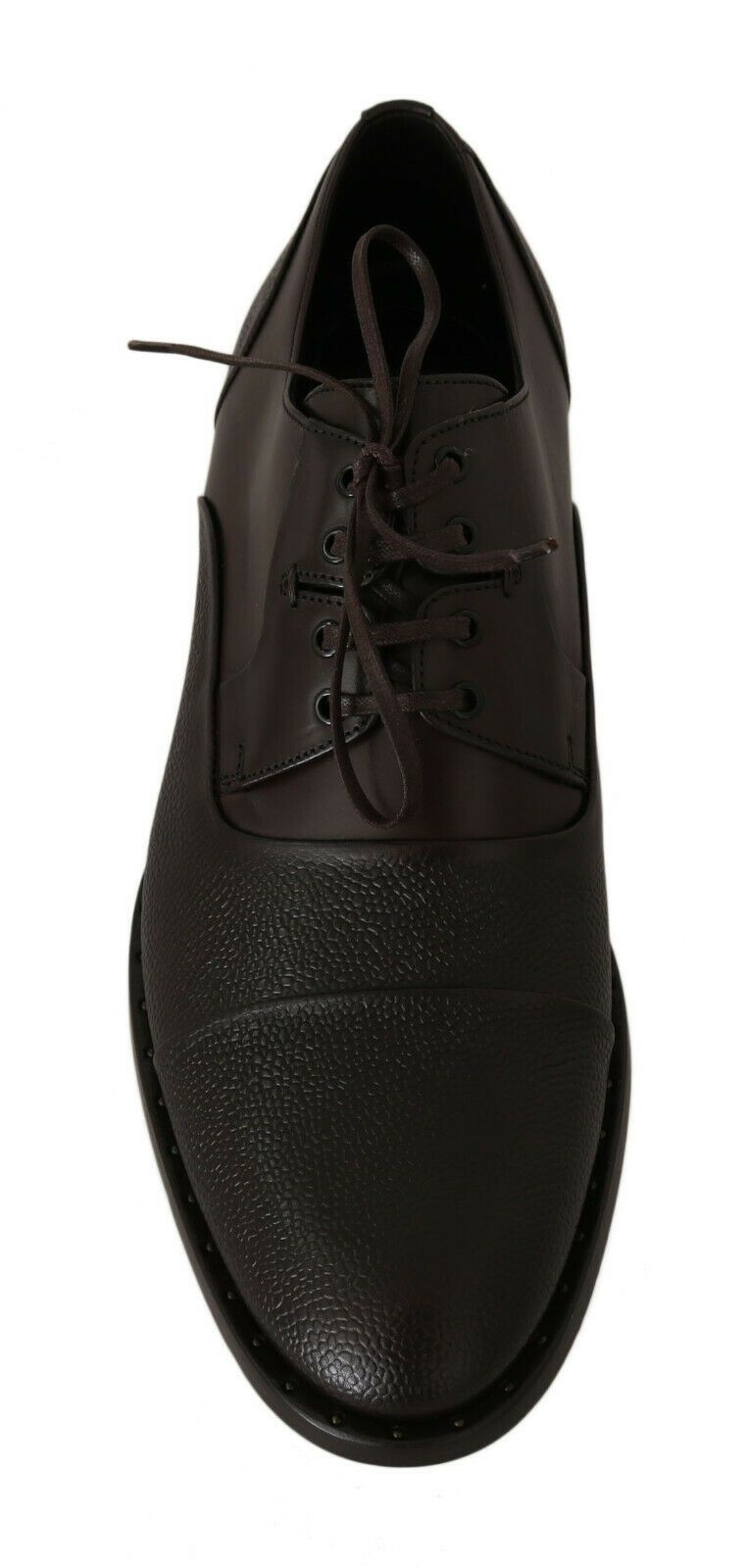 Dolce & Gabbana Elegant Brown Leather Formal Lace - ups - Sandy Store ByNet