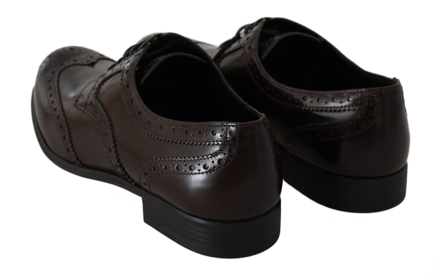 Dolce & Gabbana Elegant Brown Leather Oxford Flats - Sandy Store ByNet