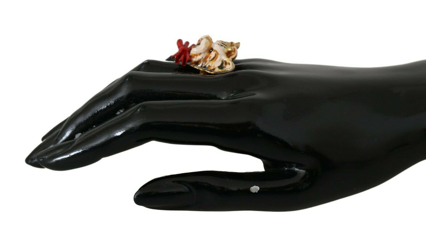 Dolce & Gabbana Elegant Canine Charm Women's Ring - Sandy Store ByNet