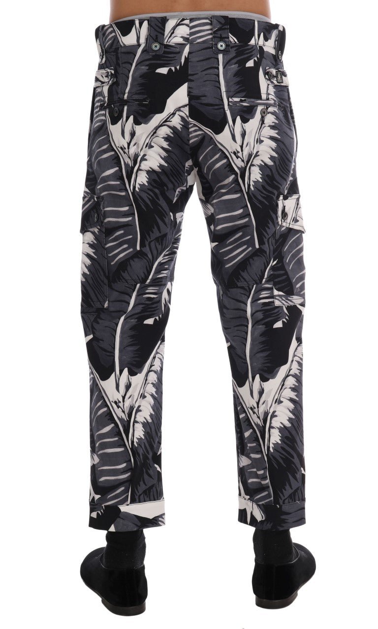 Dolce & Gabbana Elegant Capri Casual Pants in Banana Leaf Print - Sandy Store ByNet