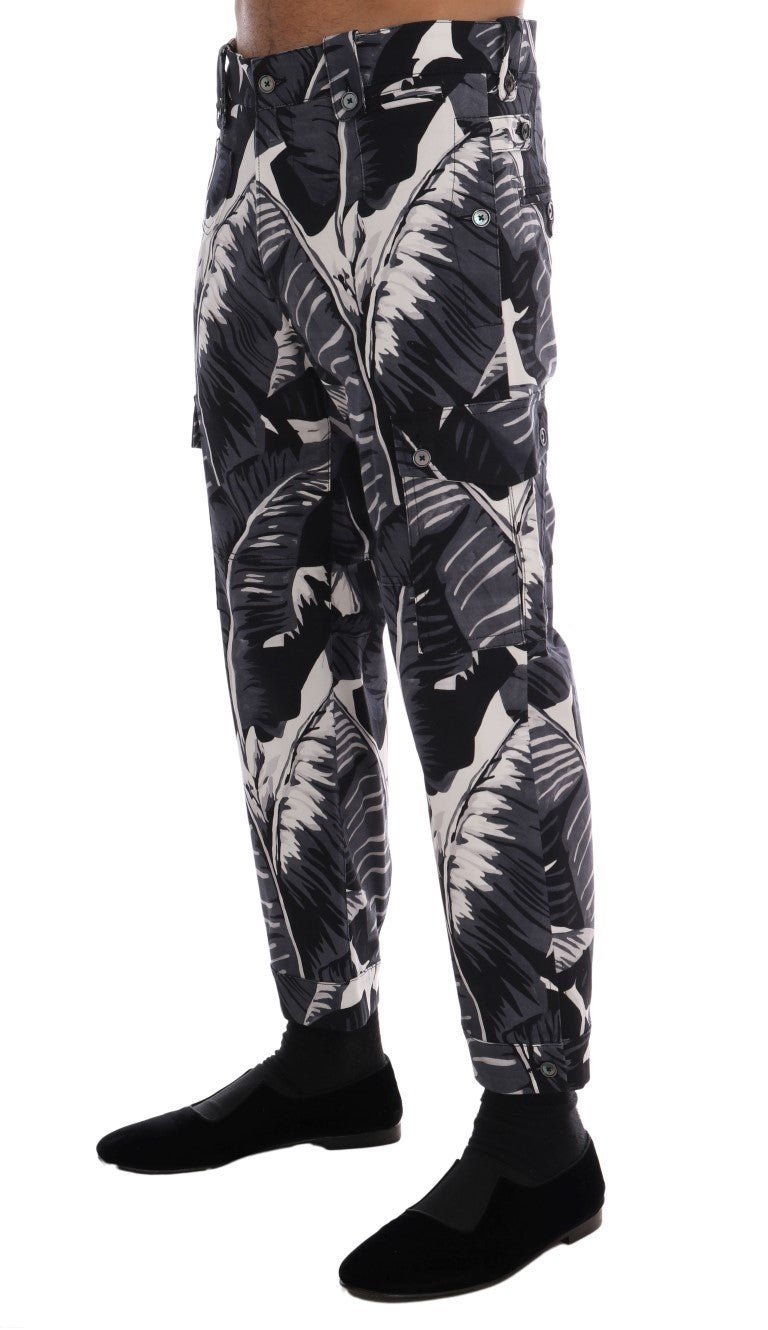 Dolce & Gabbana Elegant Capri Casual Pants in Banana Leaf Print - Sandy Store ByNet