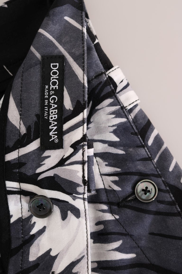 Dolce & Gabbana Elegant Capri Casual Pants in Banana Leaf Print - Sandy Store ByNet