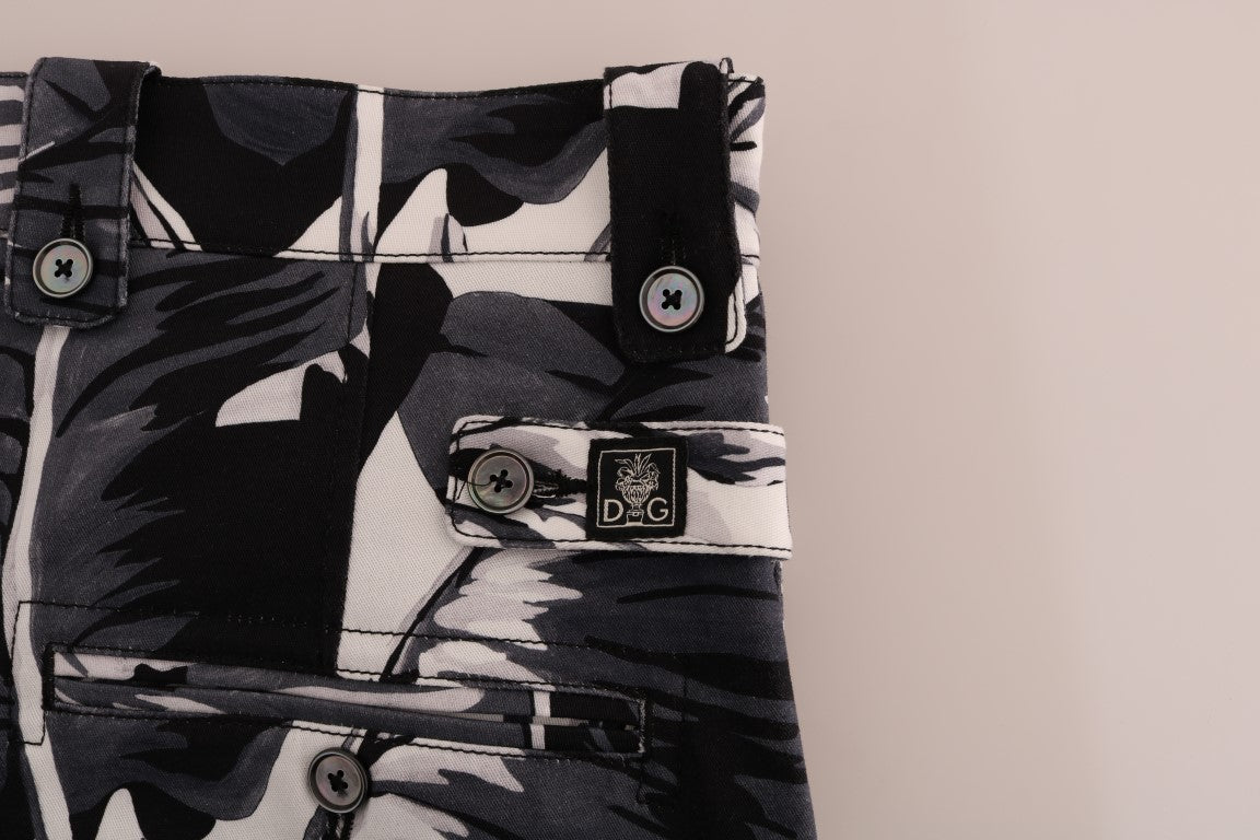 Dolce & Gabbana Elegant Capri Casual Pants in Banana Leaf Print - Sandy Store ByNet