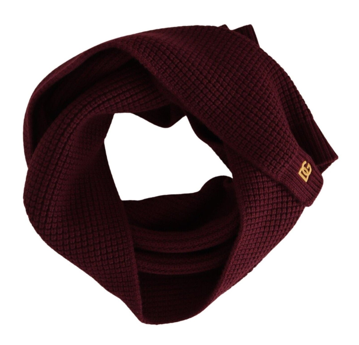 Dolce & Gabbana Elegant Cashmere Knit Scarf in Dark Red - Sandy Store ByNet