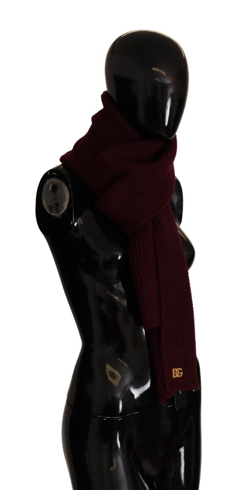 Dolce & Gabbana Elegant Cashmere Knit Scarf in Dark Red - Sandy Store ByNet