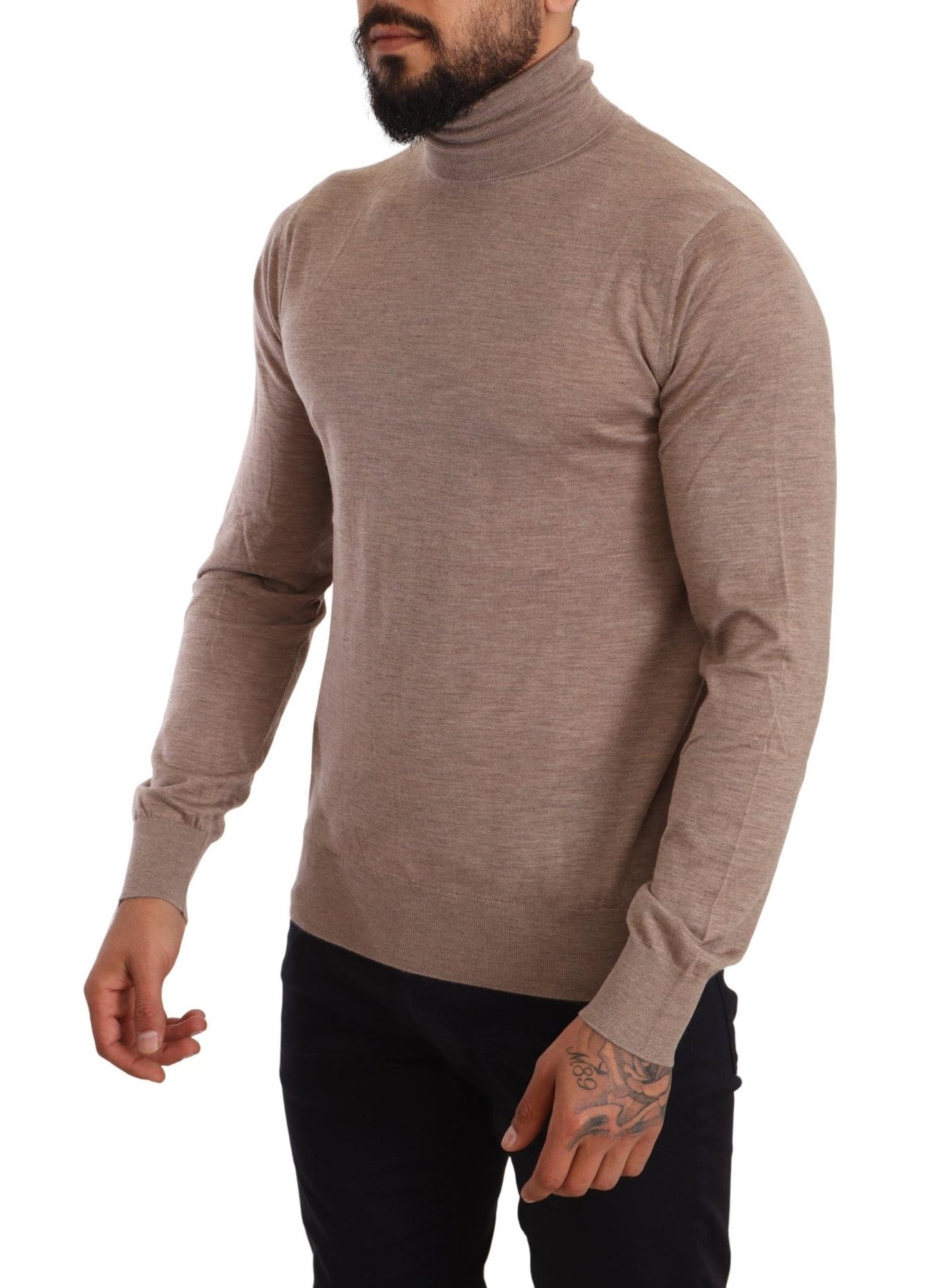 Dolce & Gabbana Elegant Cashmere Turtleneck Sweater - Sandy Store ByNet