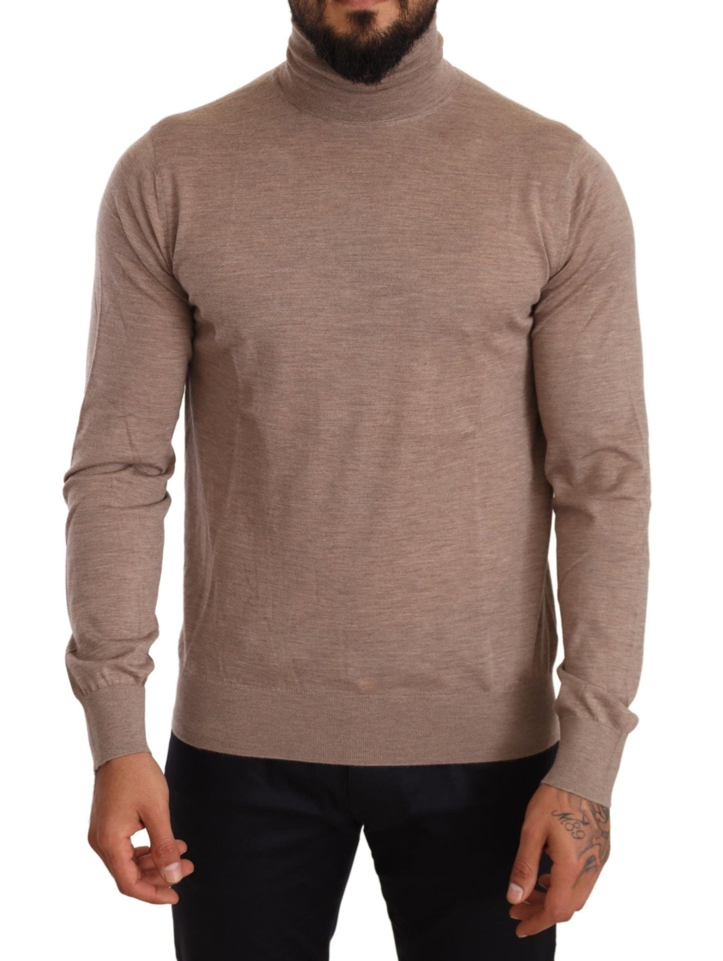 Dolce & Gabbana Elegant Cashmere Turtleneck Sweater - Sandy Store ByNet