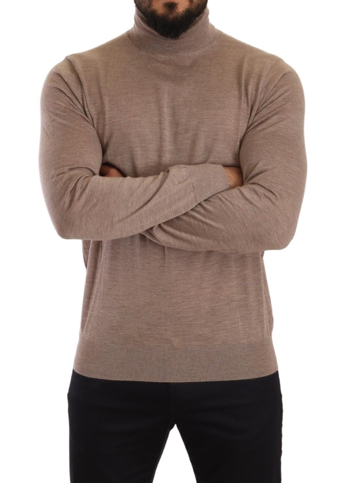 Dolce & Gabbana Elegant Cashmere Turtleneck Sweater - Sandy Store ByNet
