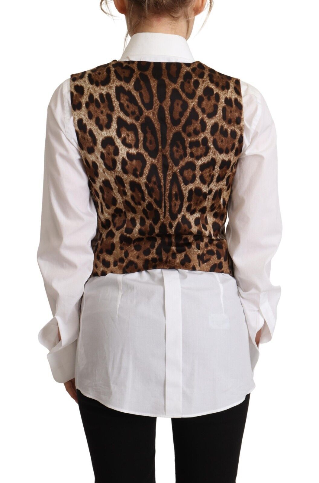 Dolce & Gabbana Elegant Checkered V - Neck Sleeveless Vest Top - Sandy Store ByNet