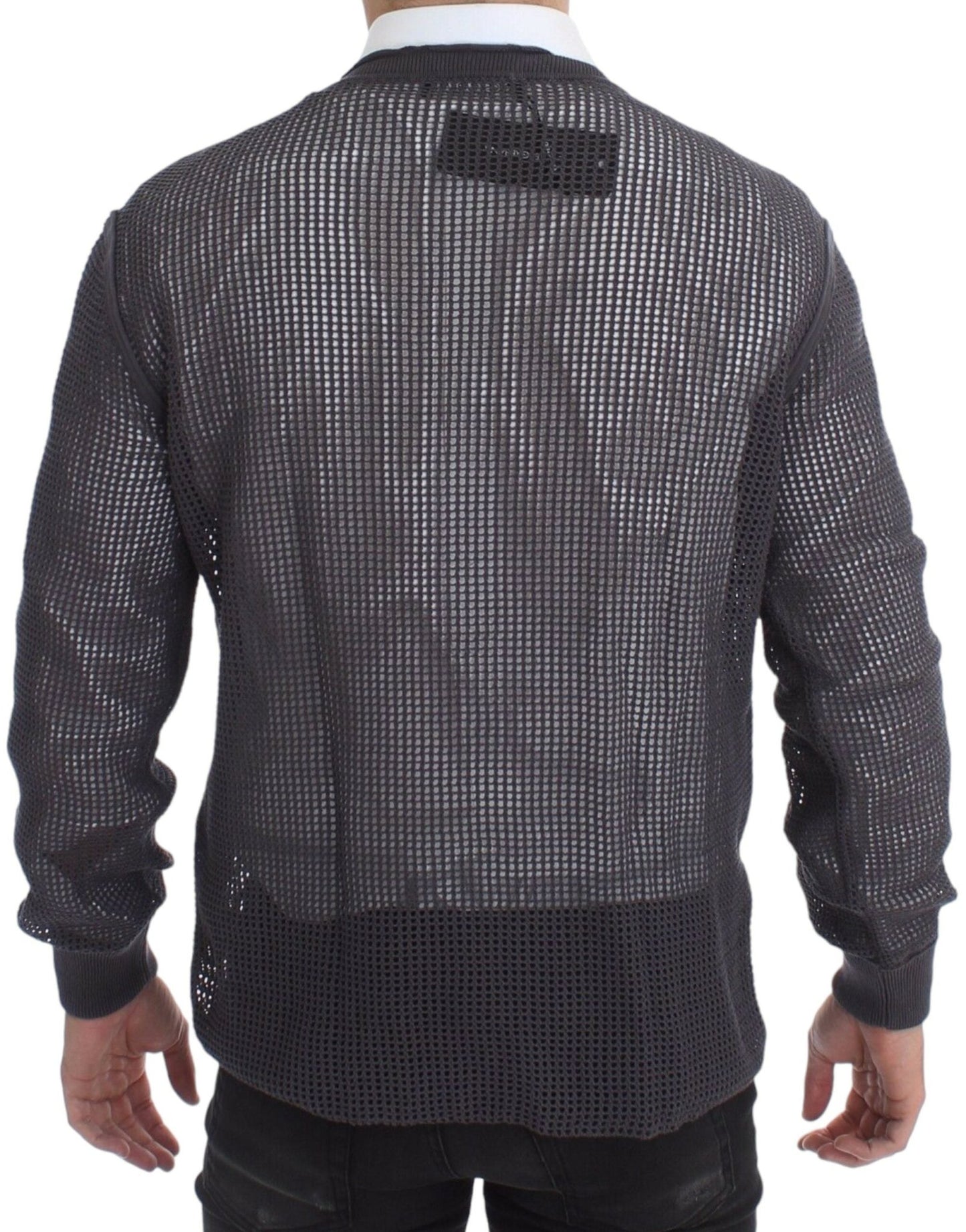 Dolce & Gabbana Elegant Crew - Neck Netted Sweater in Light Purple - Sandy Store ByNet