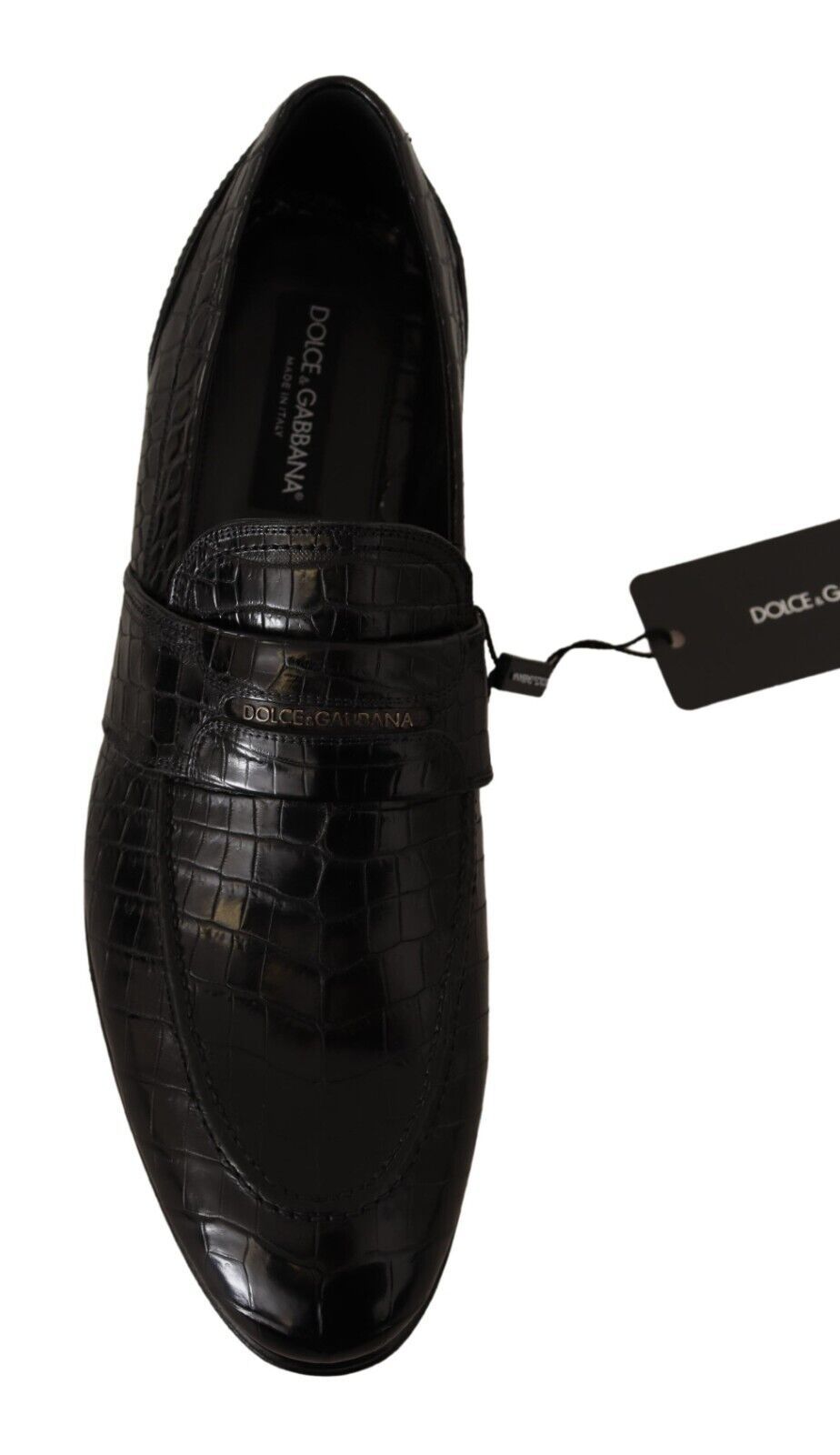 Dolce & Gabbana Elegant Crocodile Leather Moccasin Shoes - Sandy Store ByNet